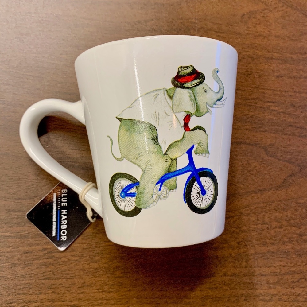 Elephant Riding A Bicycle 18 oz. mug